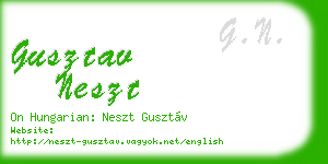 gusztav neszt business card
